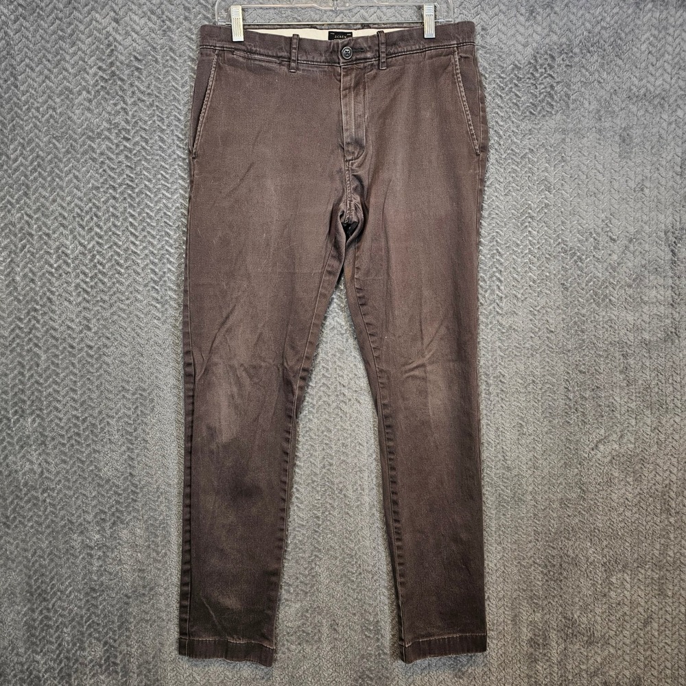 J.Crew 484 Slim Fit Stretch Chino Pants Mens 31x32 Dark Brown Cotton Blend